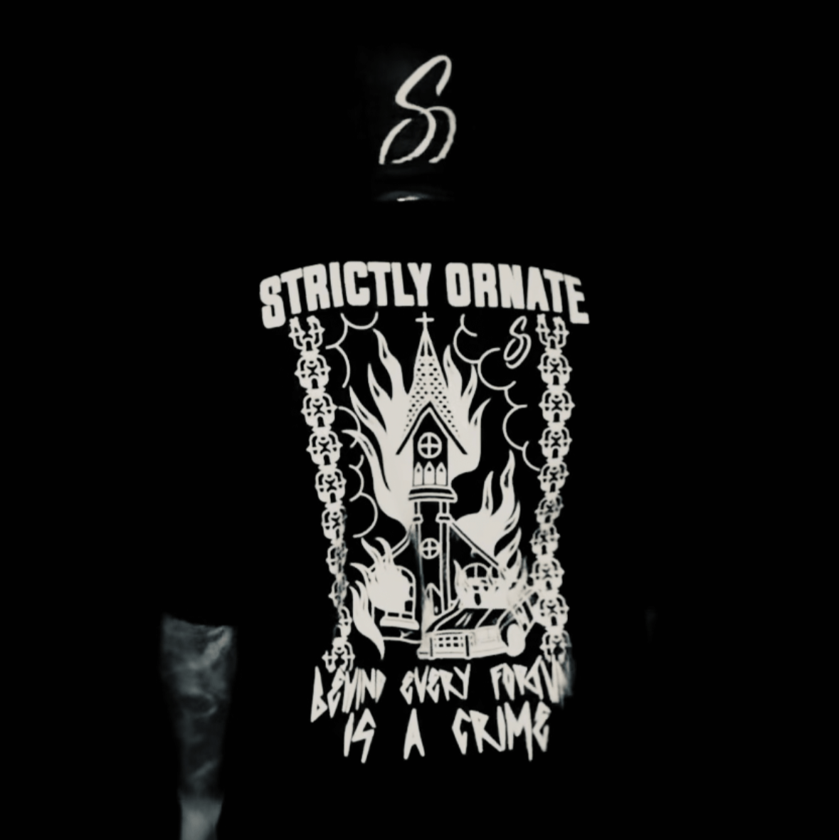 BEHIND EVERY FORTUNE IS A CRIME TEE