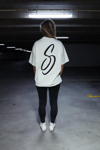 WHITE BIG LOGO TEE